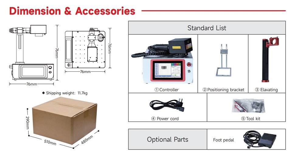 20W Fiber Laser Marking Machine L6PLUS