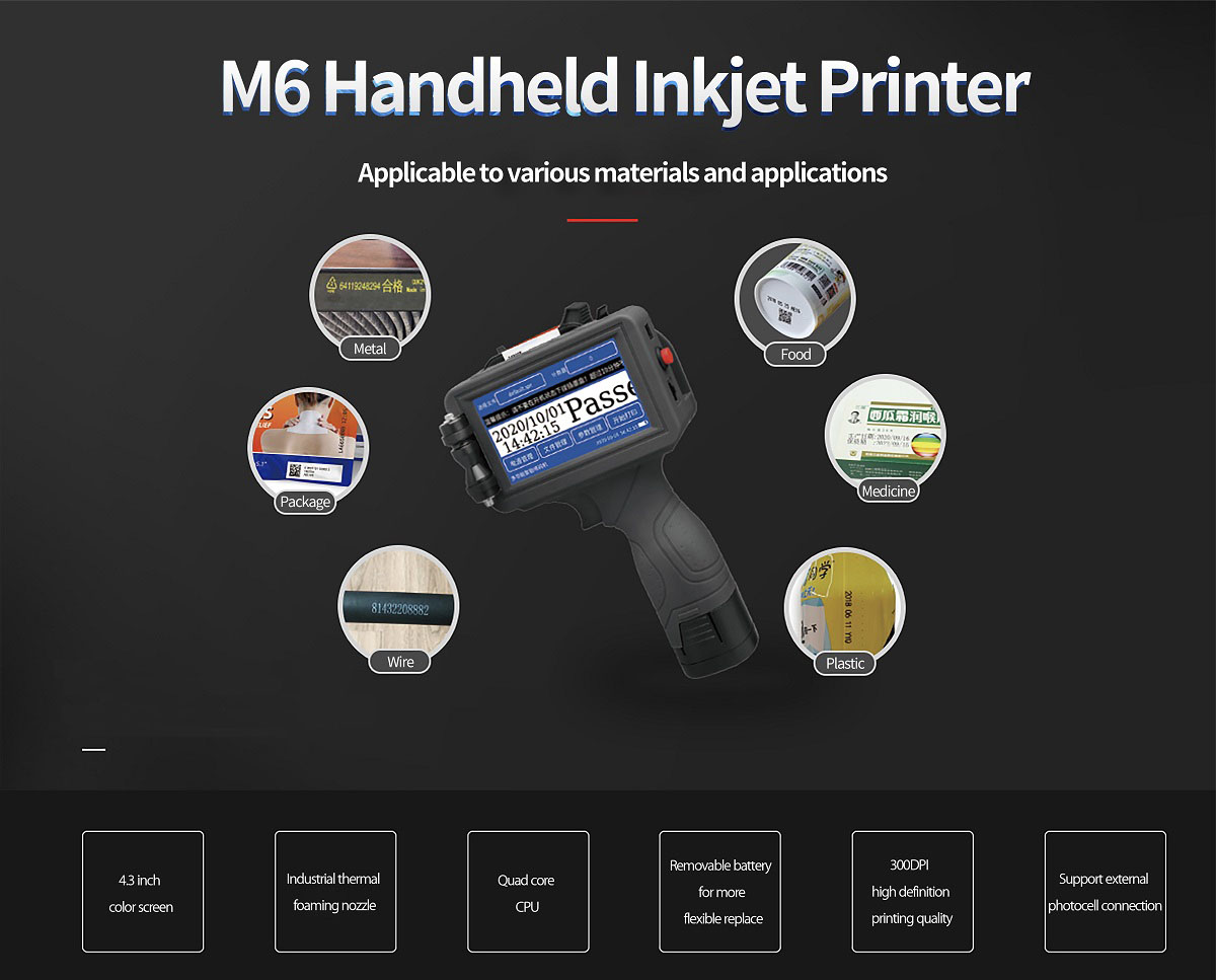 M6 Handheld Inkjet Printer