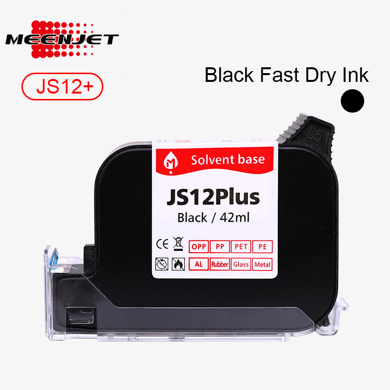 Black Fast Dry Ink Cartridge JS12+