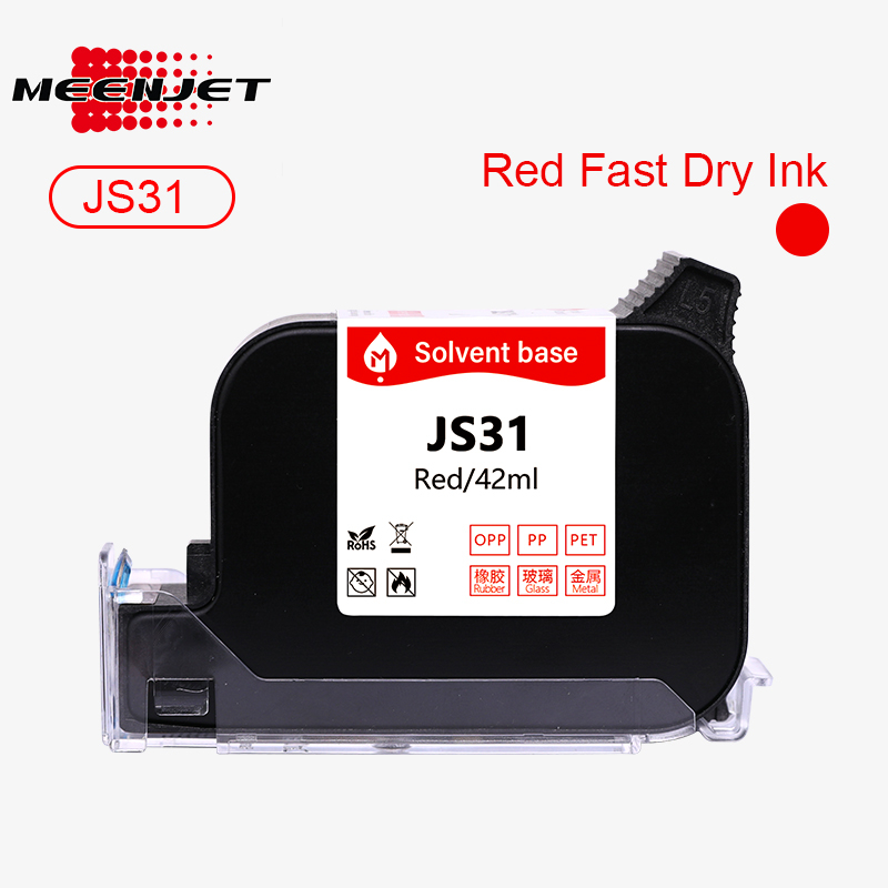 Red Solvent Ink Cartridges for Printer JS31 