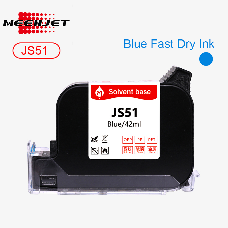 Blue Quick Dry Ink Cartridges JS51 42ml